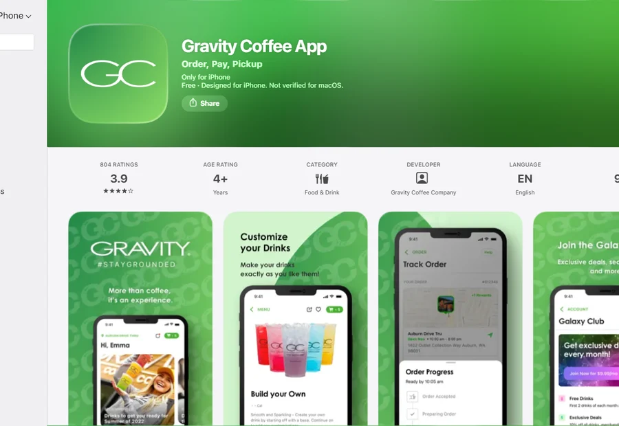 Gravity Coffee App